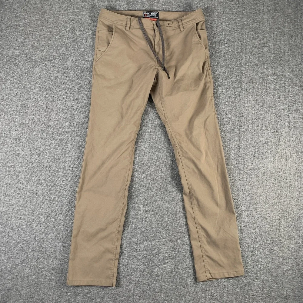 686 Everywhere Pants Men 28x29 Brown Drawstring Outdoor Riding Utility Stretch